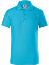 MALFINI Gyerek galléros póló Pique Polo - Türkiz | 158 cm (12 éves) (2224407)