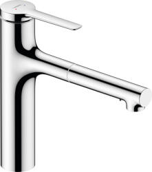 Hansgrohe Zesis M33, karos konyhai csaptelep 160, kihúzható spray, 2jet, króm, HAN-74822000 (HAN-74822000)