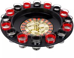 Excellent Houseware Set joc ruleta cu pahare tarie Smart Casino, sticla, 16 pahare, suport din plastic Pahar
