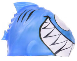 B2S Gyermek úszósapka BornToSwim Shark Junior Swim Cap Kék
