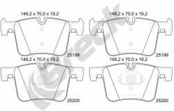 BRECK set placute frana, frana disc BRECK 25199 00 551 00 (25199 00 551 00)