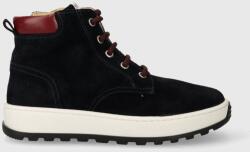Pom D'api gyerek félcipő velúrból FLOW BOOTS sötétkék - sötétkék 32