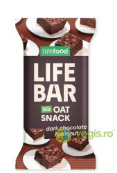 LIFEBAR Baton de Ovaz cu Ciocolata si Alune de Padure fara Gluten Ecologic/Bio 40g