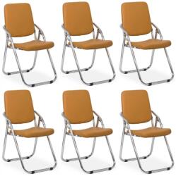 Chairs ON Set 6 scaune pliabile ieftine și rezistente pe bej