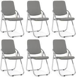 Chairs ON Set 6 scaune pliabile ieftine și rezistente pe gri