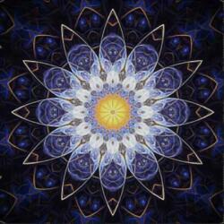NORIMPEX - Puzzle Pictura cu diamant: Mandala albastra 30x30cm 7D - 1 - 39 piese