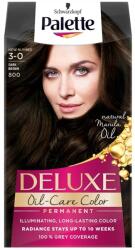 Schwarzkopf Vopsea de par permanenta Palette Deluxe Oil-Care Color 800/3-0 Castaniu inchis, 135ml, Schwarzkopf