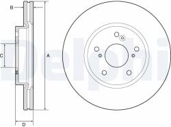 DELPHI Tarcza Ham. Przod Honda Hr-v 15- (bg4785c)
