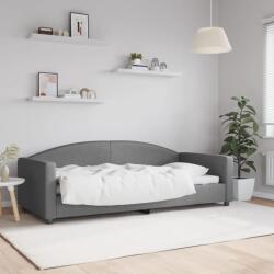 vidaXL Pat de zi, gri închis, 90x200 cm, material textil (354112)