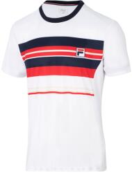 Fila T-Shirt Sean - white/fila navy/fila red stripe - Fehér