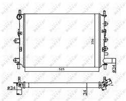 NRF hűtő, motorhűtés NRF 514436A (514436A)
