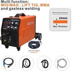 Serini FireMIG 230 PLUS IGBT inverteres MIG/MAG/MMA/Flux cored/Lift TIG hegesztőgép, 1ph (S511-004)