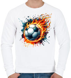 printfashion foci - Férfi pulóver - Fehér (16863328)