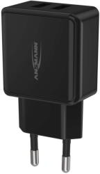 ANSMANN Hc212 Hálózati 2XUSB Töltő - 12W, Fekete
