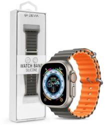 DEVIA ST381669 Apple Watch 42/44/45/49mm szürke/narancs szilikon sport szíj (ST381669) - mentornet