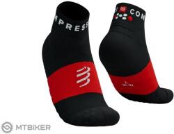 Compressport Ultra Trail Low zokni, fekete/piros (T4 (EU 45 - 48))