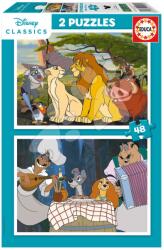 Educa Puzzle Animals Disney Educa 2x48 piese de la 3 ani (EDU19996) Puzzle