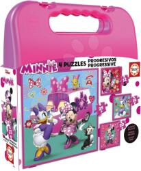 Educa Puzzle în cufăr Minnie happy helpers Case Educa 12-16-20-25 piese (EDU17638) Puzzle