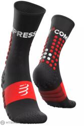Compressport Ultra Trail zokni, fekete/piros (T1 (EU 35 - 38))