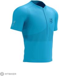 Compressport Trail félcipzáras ing, hawaii óceán/árnyékos lucfenyő (XL)