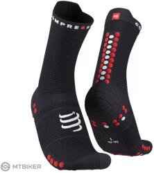 Compressport Pro Racing v4.0 Run High zokni, fekete/piros (T1)