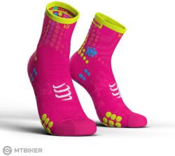 Compressport Pro Racing V3.0 Run High zokni, fluo rózsaszín (T4 (EU 45 - 48))