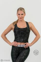 NEBBIA TERMÉSZET-INPIRED női crop top, fekete (XS)