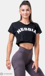 NEBBIA Fit & Sporty női crop top, fekete (M)
