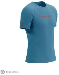 Compressport Training Logo póló, niagara kék (S)