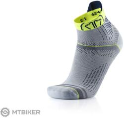 Sidas Run Feel zokni, szürke/sárga (XS (EU 35-36))