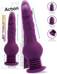 Action Booster Ultra Jet Thruster Vibrator with Powerfull Suction Cup Purple Vibrator