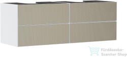 Hansgrohe XEVOLOS E 157x55 cm-es 4 fiókos fali szekrény pult nélkül, matt fehér/texturált bronz 54199390 (54199390)