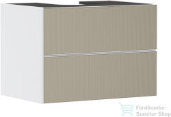 Hansgrohe XEVOLOS E 78x55 cm-es 2 fiókos fali szekrény pult nélkül, matt fehér/texturált bronz 54187390 (54187390)