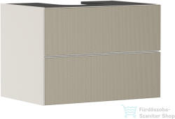 Hansgrohe XEVOLOS E 78x55 cm-es 2 fiókos fali szekrény pult nélkül, matt homok/texturált bronz 54188390 (54188390)