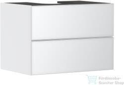 Hansgrohe XEVOLOS E 78x55 cm-es 2 fiókos fali szekrény pult nélkül, matt/metálfehér 54187320 (54187320)