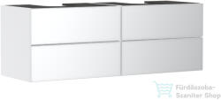 Hansgrohe XEVOLOS E 157x55 cm-es 4 fiókos fali szekrény pult nélkül, matt/metálfehér 54199320 (54199320)