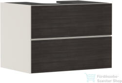 Hansgrohe XEVOLOS E 78x55 cm-es 2 fiókos fali szekrény pult nélkül, matt homok/sötét tölgy 54188730 (54188730)