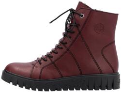 RIEKER Ghete dama, Rieker, Y3420-36-Bordo, casual, piele ecologica, imblanite, cu talpa joasa, bordo (Marime: 36)