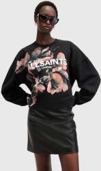 AllSaints pamut melegítőfelső FLEURIR LILA fekete, női, nyomott mintás, W097JB - fekete S