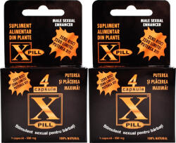 X-PILL Set 2 Bucati - Stimulent Sexual Barbati X-PILL 4 Capsule