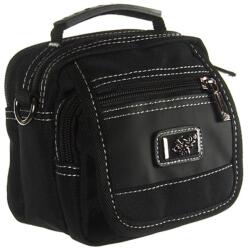 StarDragon Mini méretű fekvő fazonú fekete vászon férfi táska StarDragon (659)
