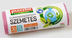 Mazzini Szemeteszsák, újrahasznosított, 30 l, 15 db, 50×60 cm, 12 , MAZZINI, pink (KHK902)