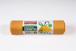 Mazzini Szemeteszsák, újrahasznosított, húzófüles, 70 l, 15 db, 64×70 cm, 18 , MAZZINI, sárga (KHK916) - becsiirodaker