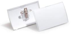 DURABLE Névkitűző, csíptetővel és tűvel, PP, 54×90 mm, DURABLE „CLICK FOLD (DB821419)