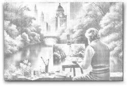 PontPöttyöző - Az idő közeledik a naplementéhez Méret: 40x60cm, Keretezés: Műanyagtáblával, Szín: Piros