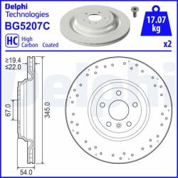 DELPHI Disc frana DELPHI BG5207C (BG5207C) - automobilus
