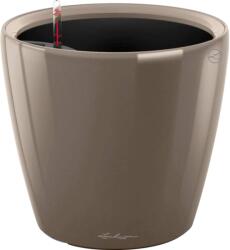 Lechuza Classico Premium LS kaspó 50 cm átmérő x 47 cm szürkésbarna magasfényű