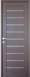 Beltéri MDF dekorfóliás üvegbetétes ajtó Tarra 73 cm x 207 cm reverzibilis