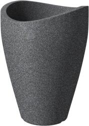 Scheurich Wave Globe High kaspó 54 cm átmérő fekete - gránit (54266)