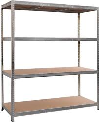 Fémpolcállvány galvanizált 4 polcos 180 cm x 160 cm x 60 CM 250Kg terhelhetőség (107115)